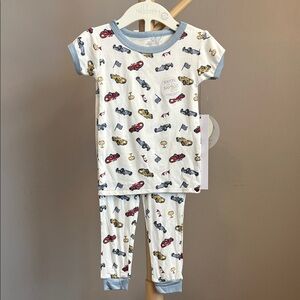 NWT Milkberry Racing Car Bamboo Pajama Set 18 Months